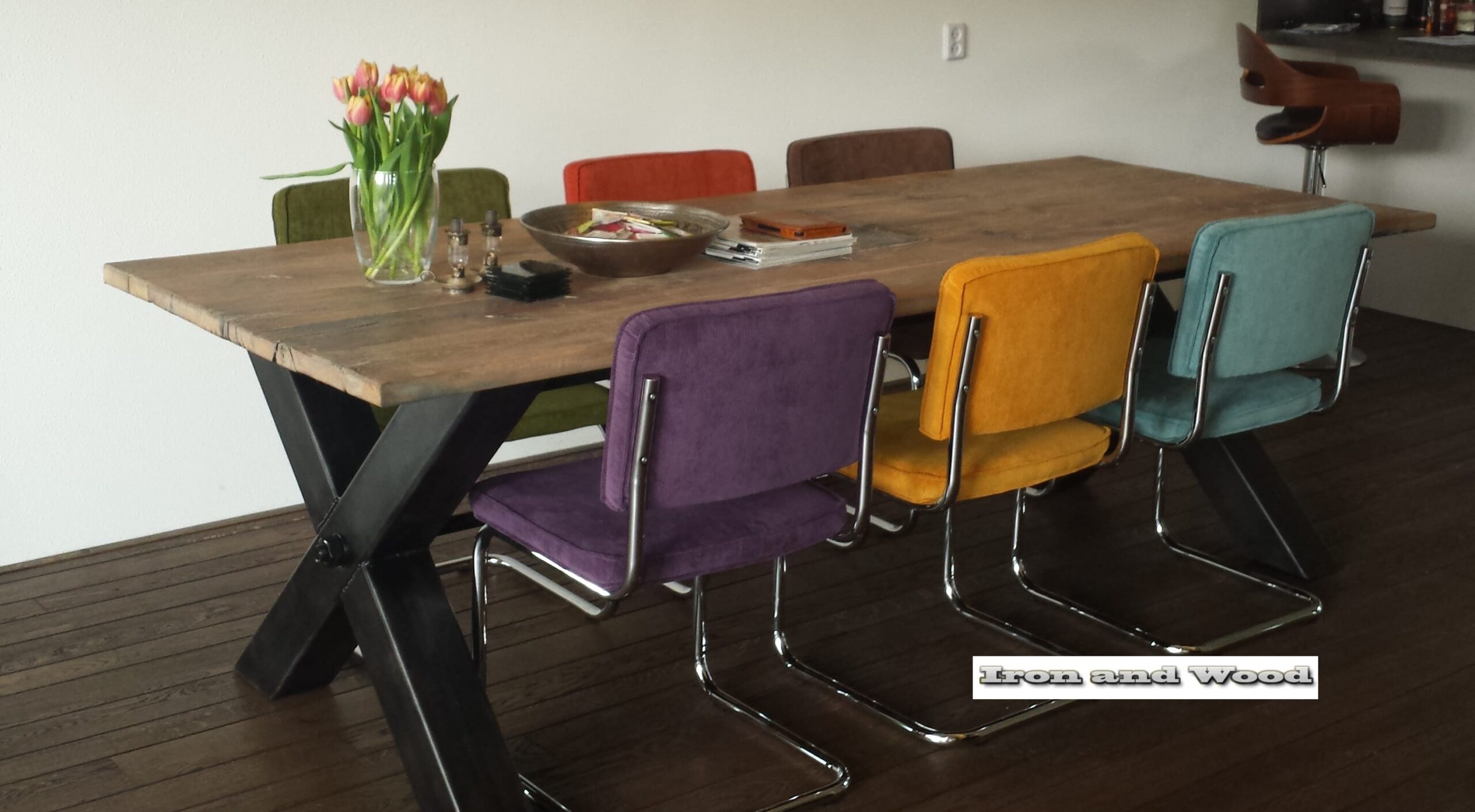 Robuuste industriële tafel "Kansas" - Afbeelding 3