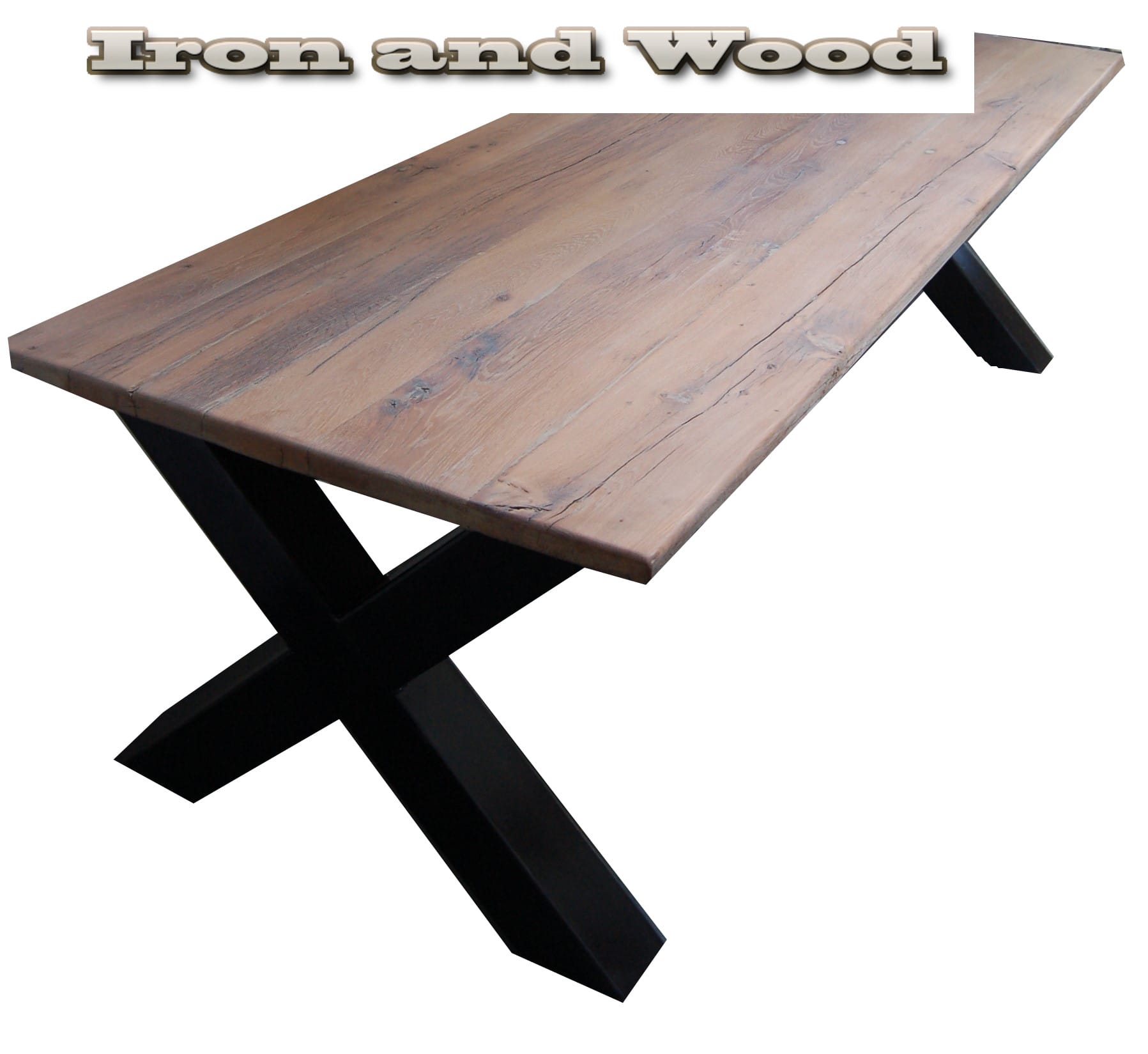 Robuuste industriële tafel "Kansas" - Afbeelding 7