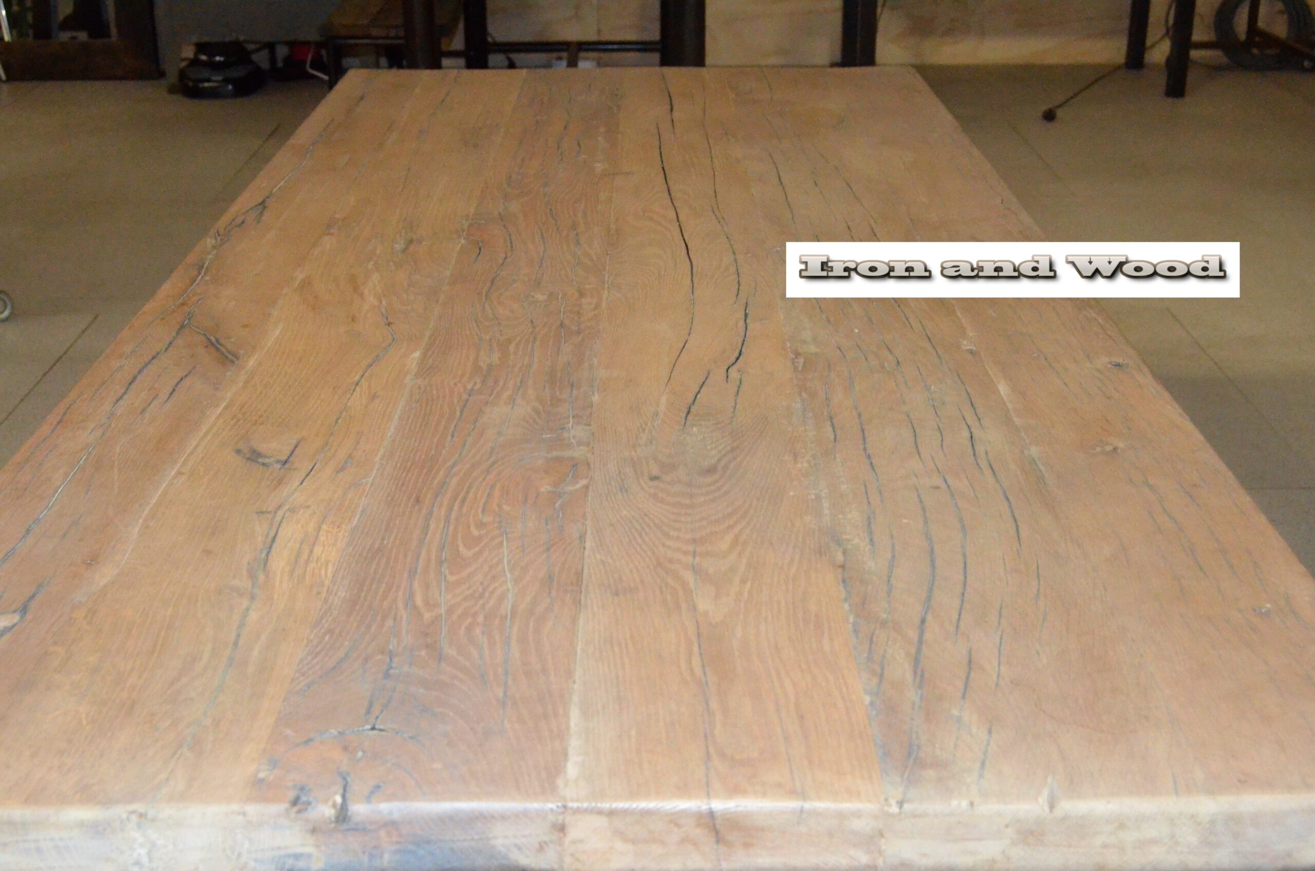 Oud eiken kloostertafel / kasteeltafel "Kopenhagen" - Afbeelding 11