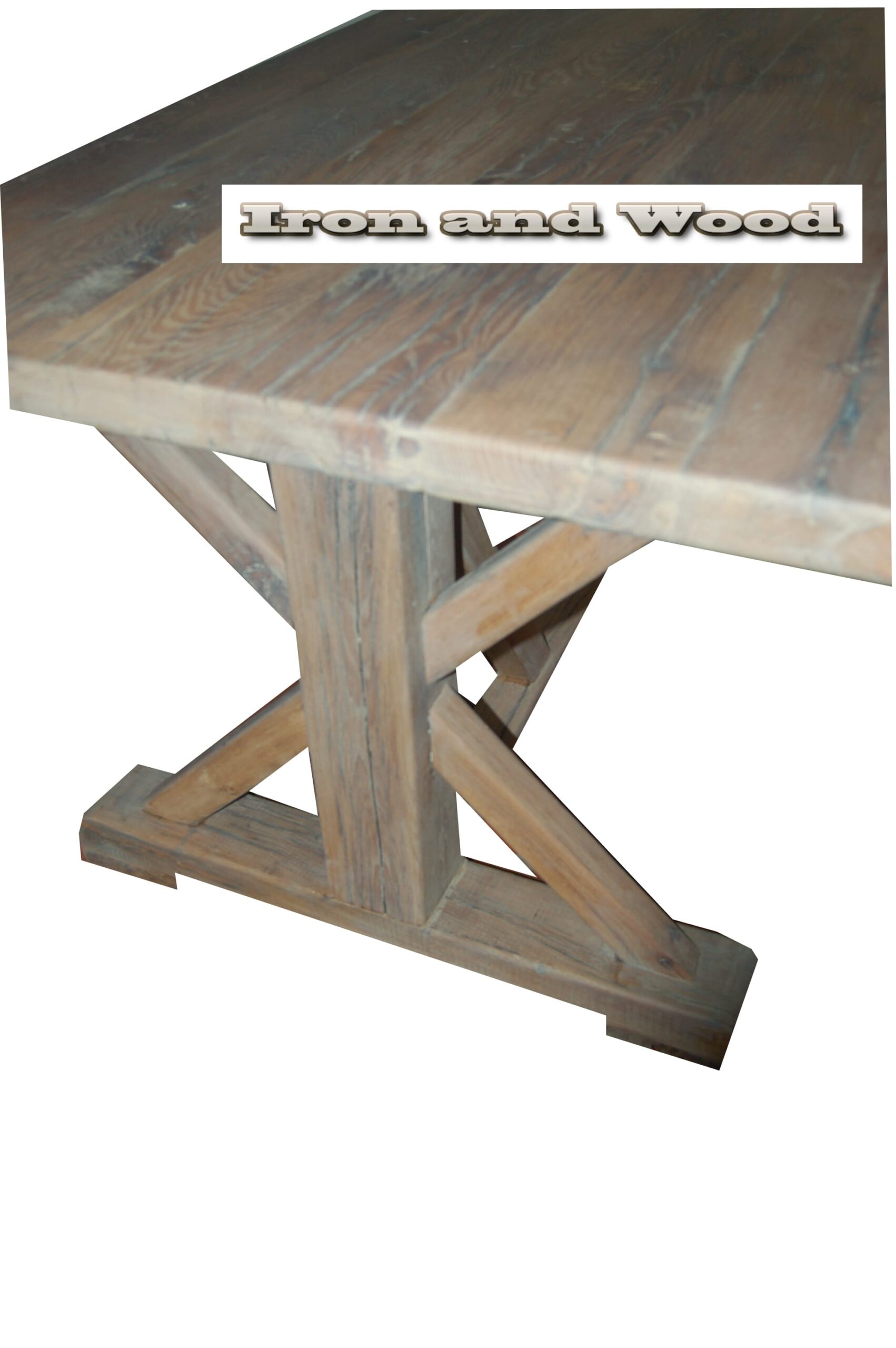 Oud eiken kloostertafel / kasteeltafel "Kopenhagen" - Afbeelding 16