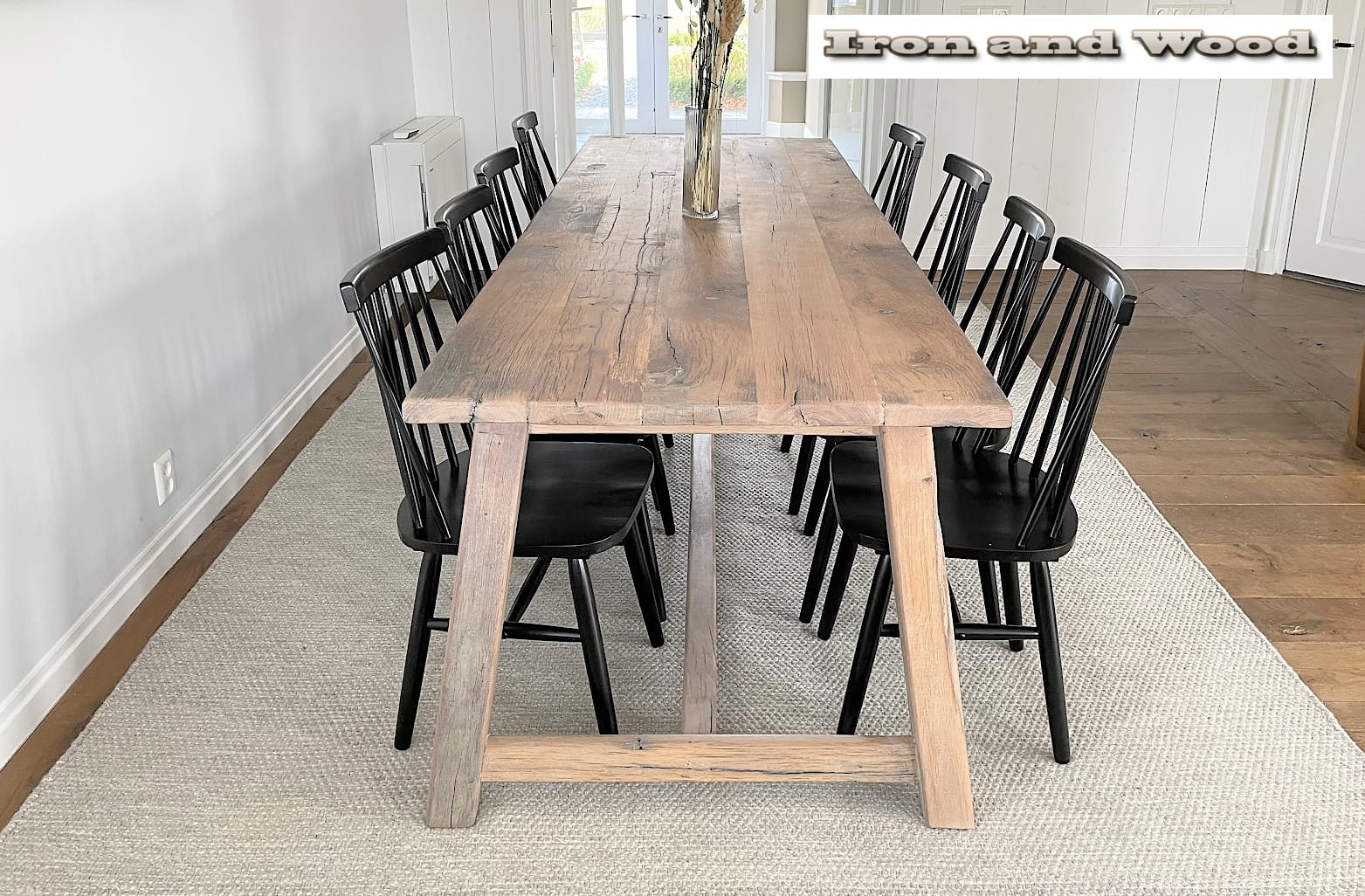 Oud eiken kloostertafel "Stockholm" - Afbeelding 5
