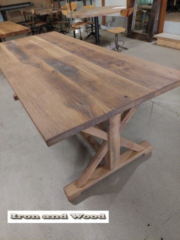 Oud eiken kloostertafel / kasteeltafel "Kopenhagen" - Afbeelding 8