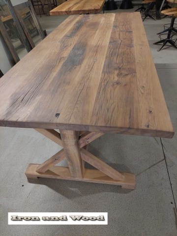 Oud eiken kloostertafel / kasteeltafel "Kopenhagen" - Afbeelding 5
