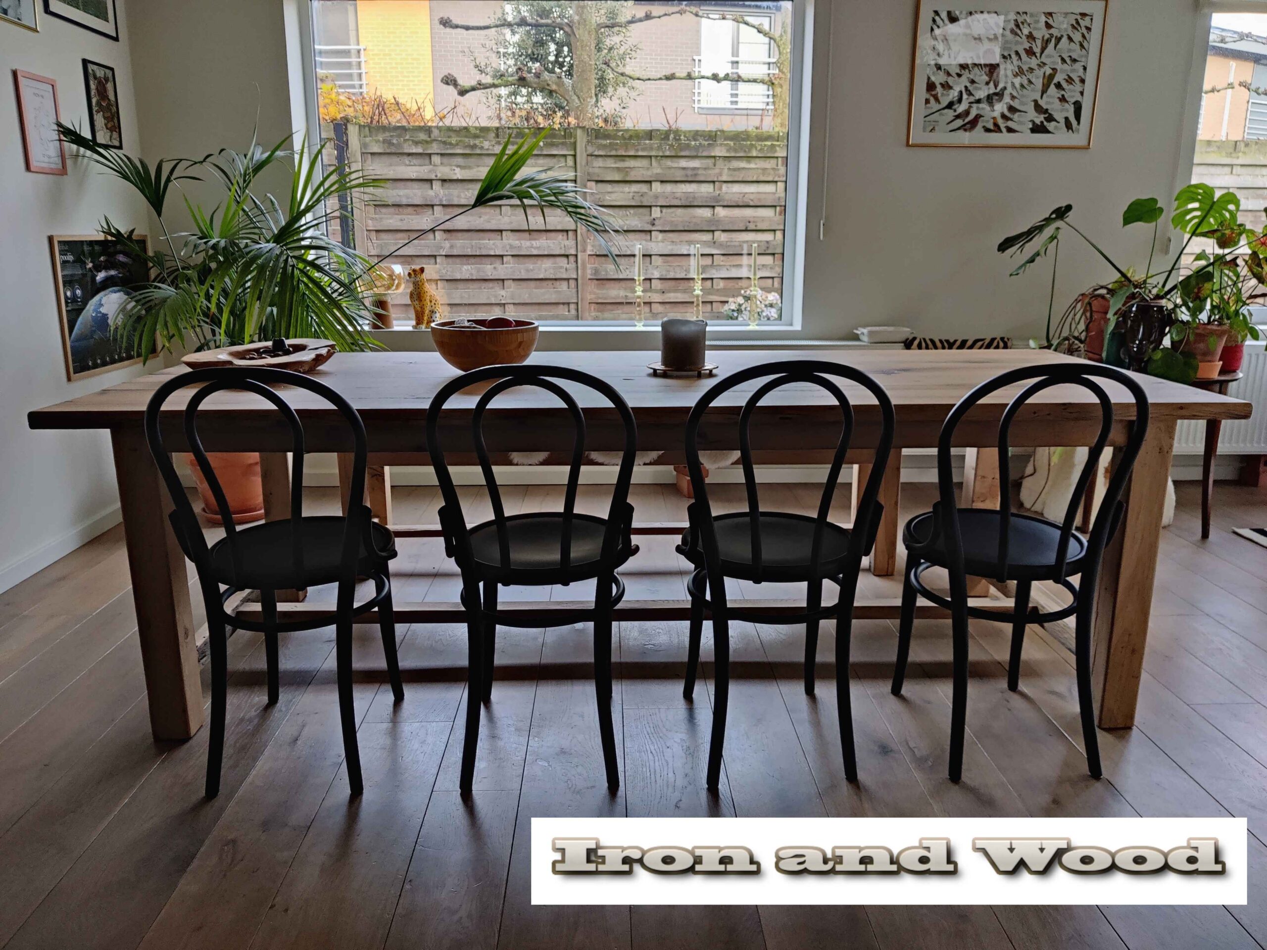 Oud eiken kloostertafel "Stavanger" - Afbeelding 10