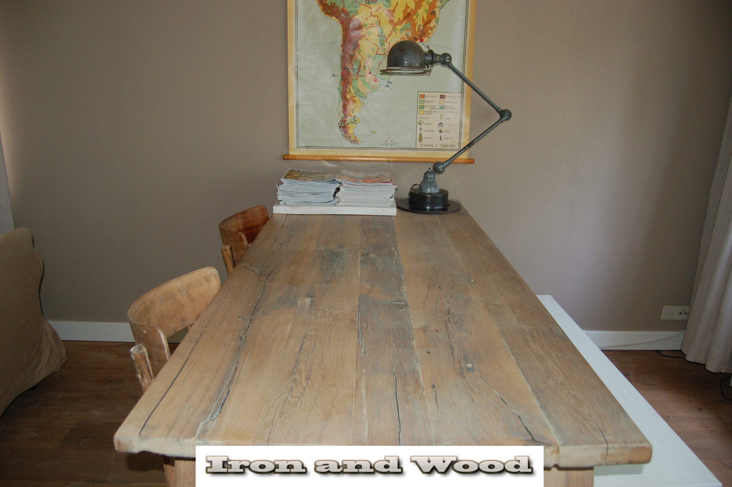 Oud eiken kloostertafel "Stockholm" - Afbeelding 11