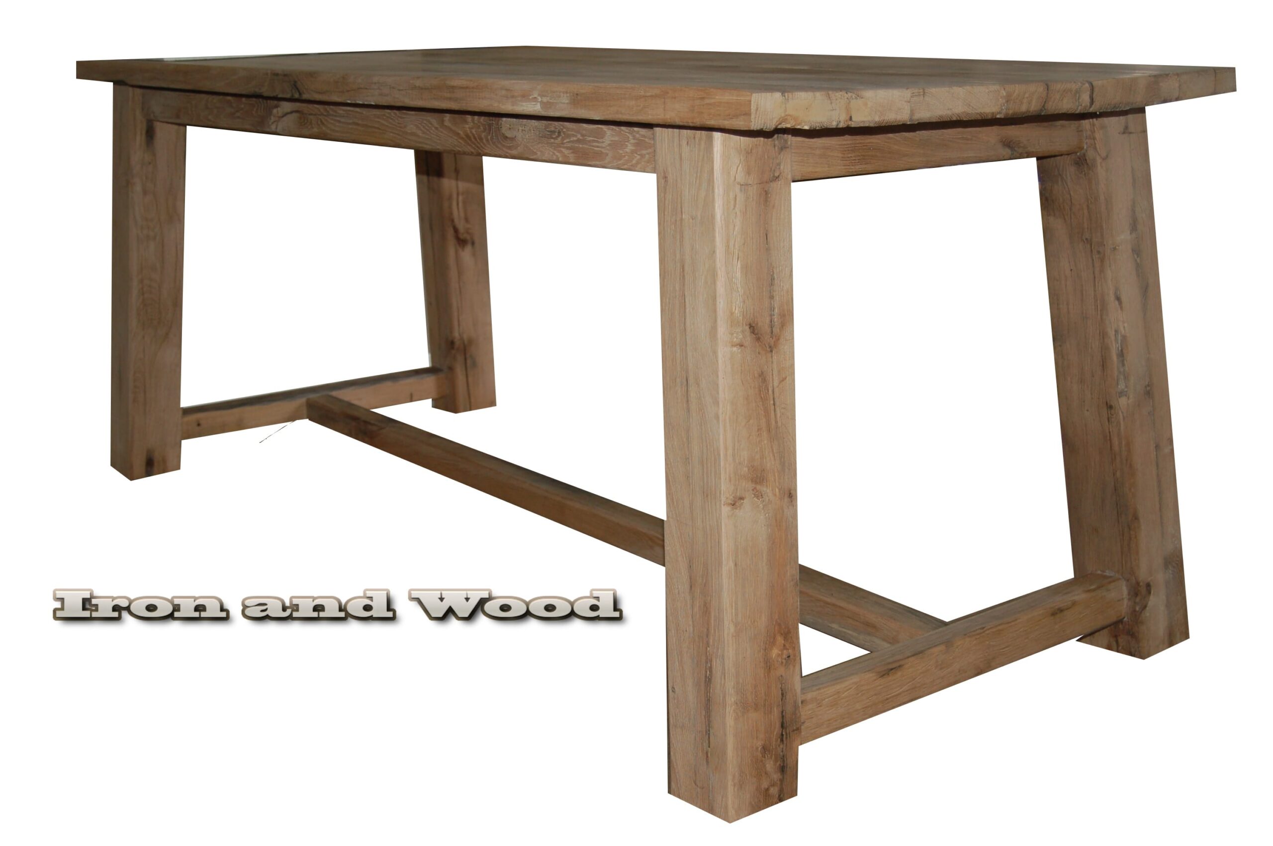 Oud eiken kloostertafel "Stockholm" - Afbeelding 7