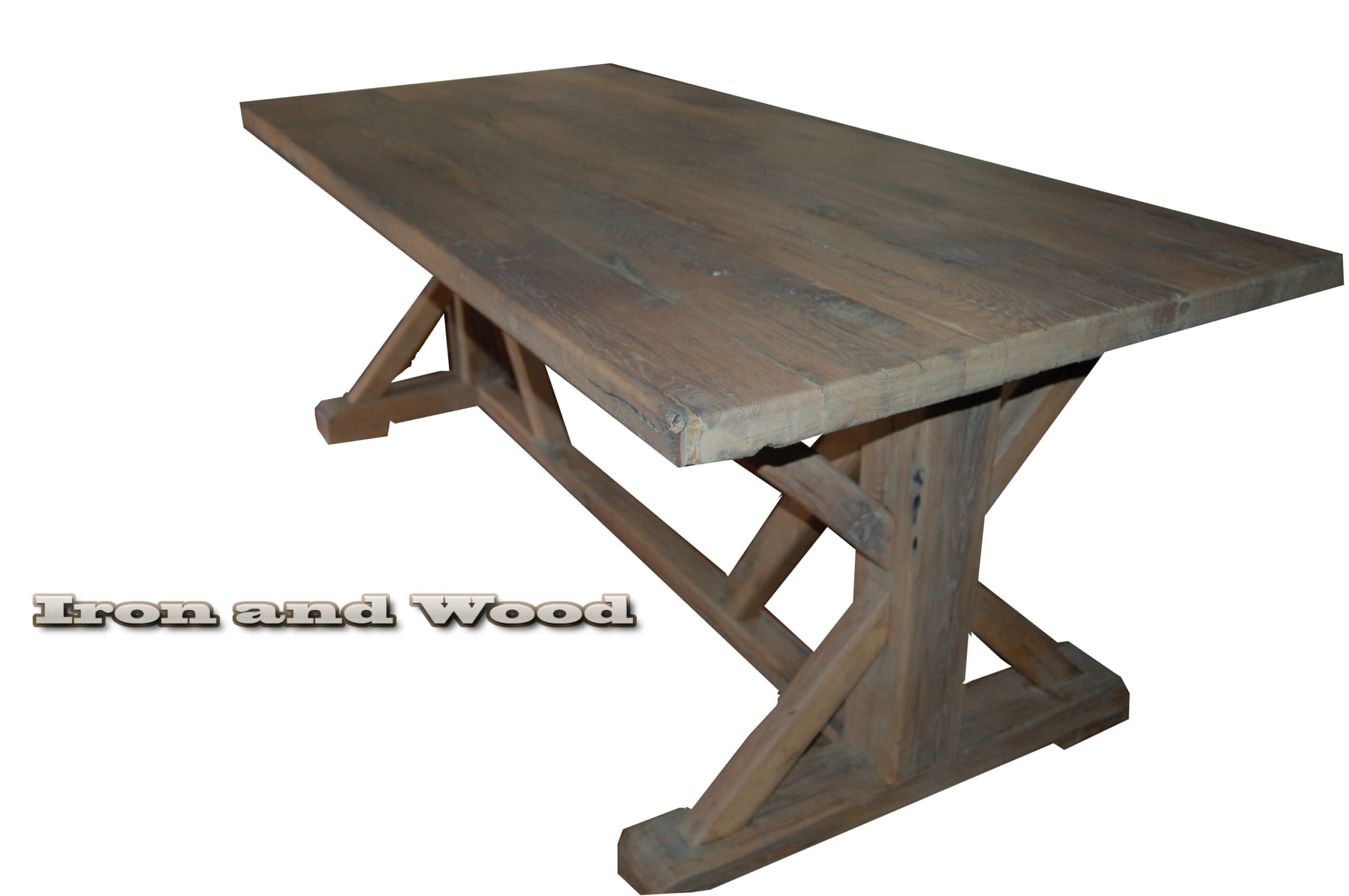 Oud eiken kloostertafel / kasteeltafel "Kopenhagen" - Afbeelding 17