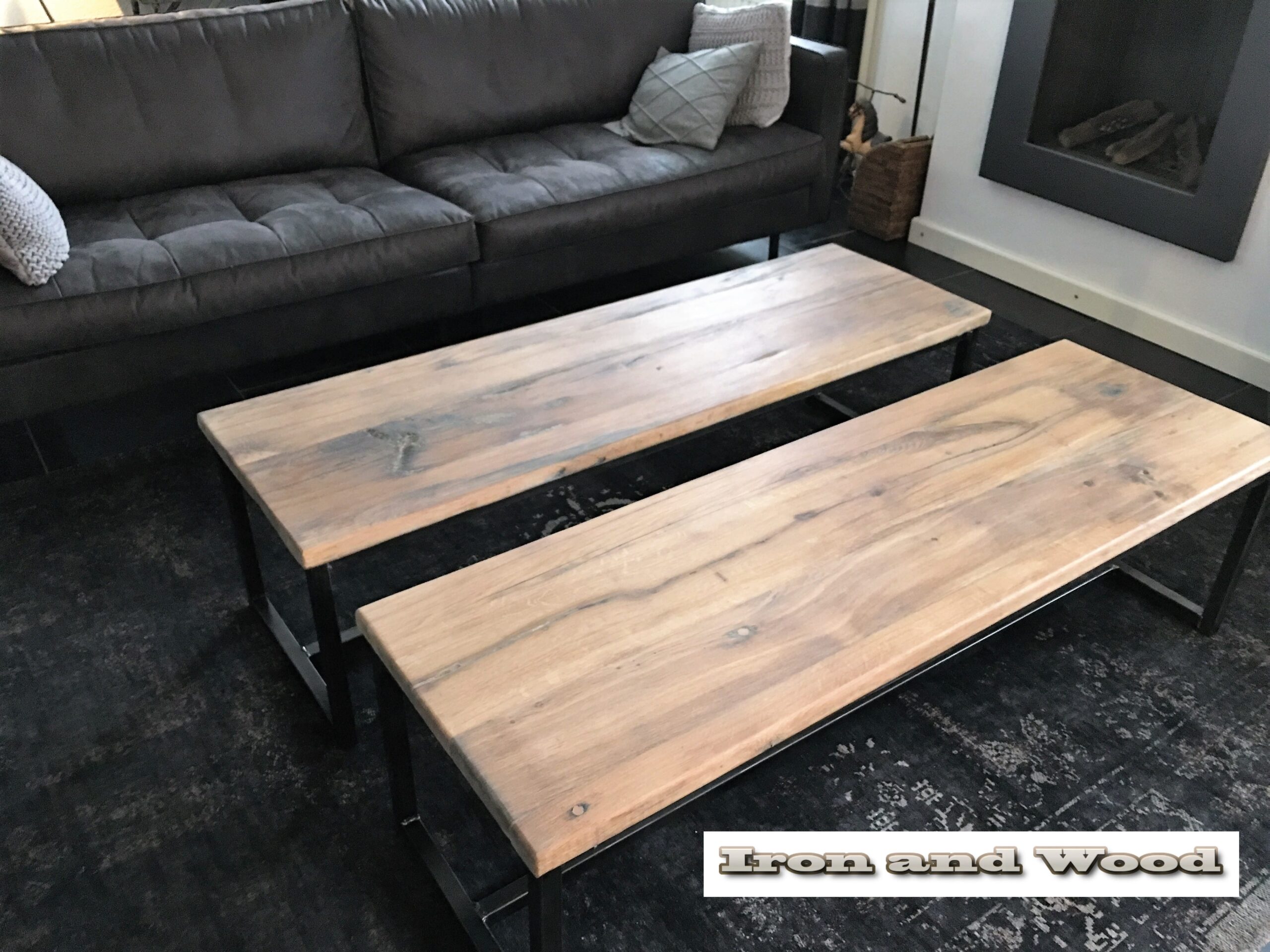Industriële salontafel "Berlijn" - Afbeelding 4