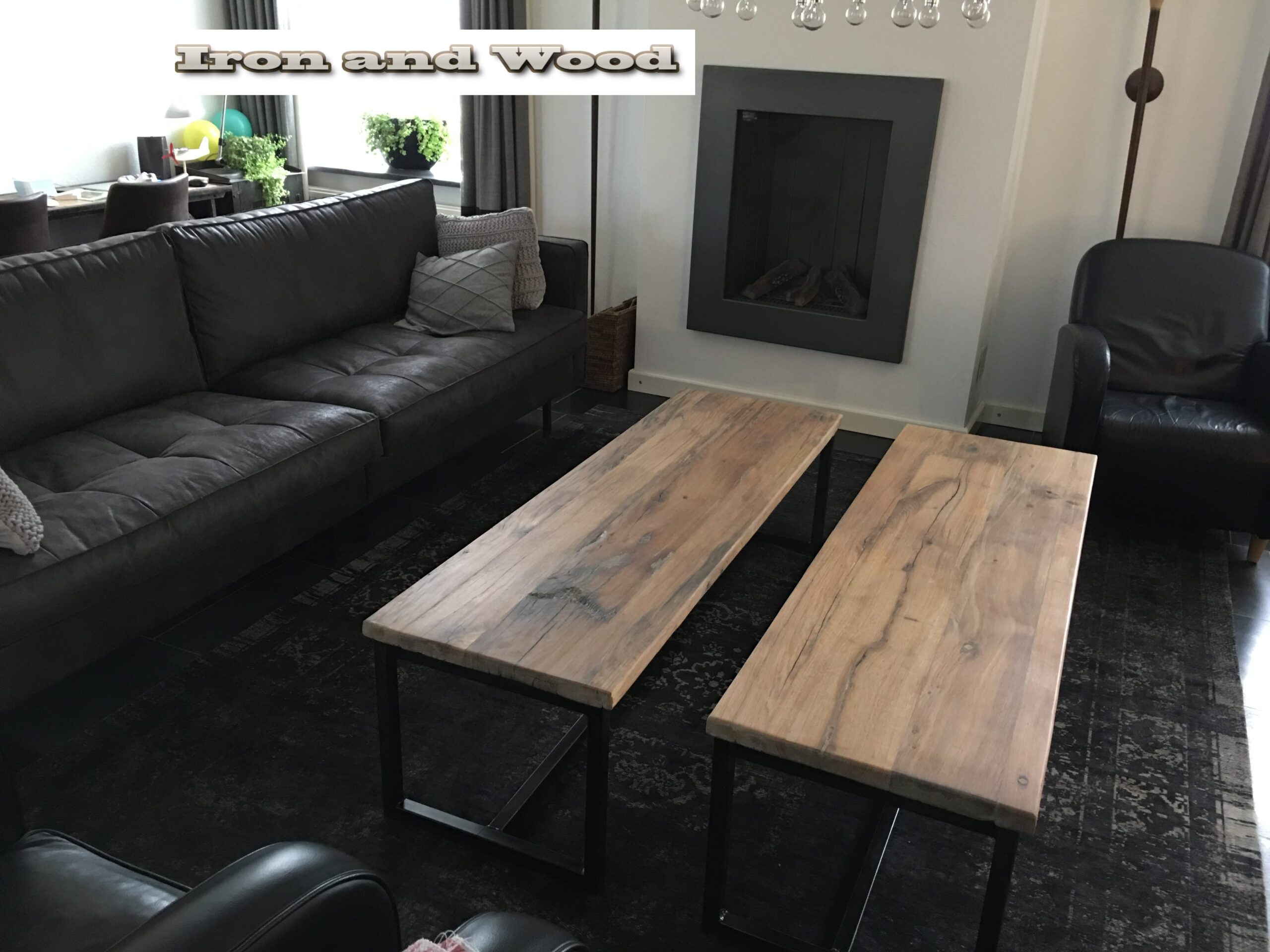 Industriële salontafel "Berlijn" - Afbeelding 3