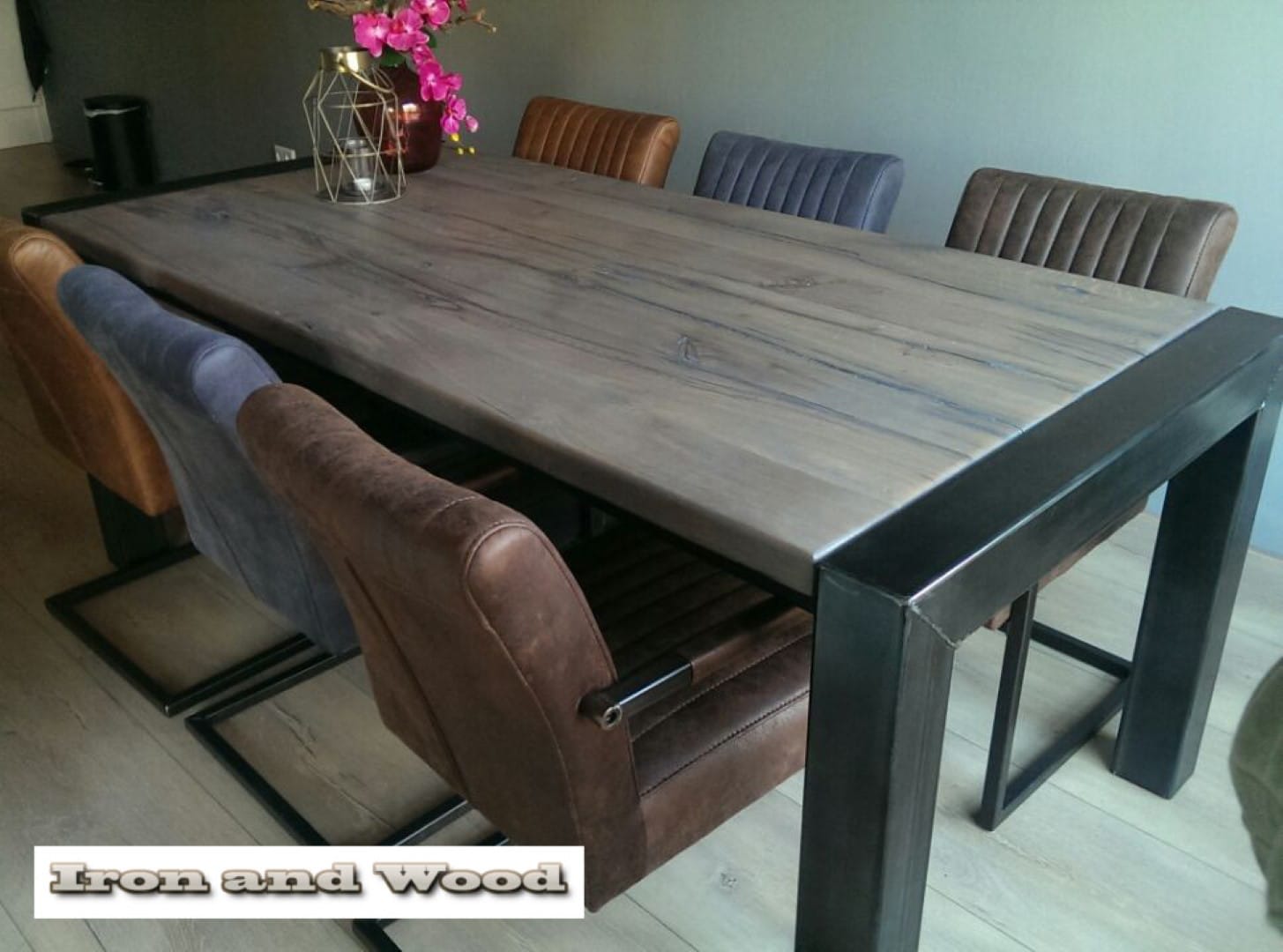 Industriele eettafel "New Jersey" - Afbeelding 3