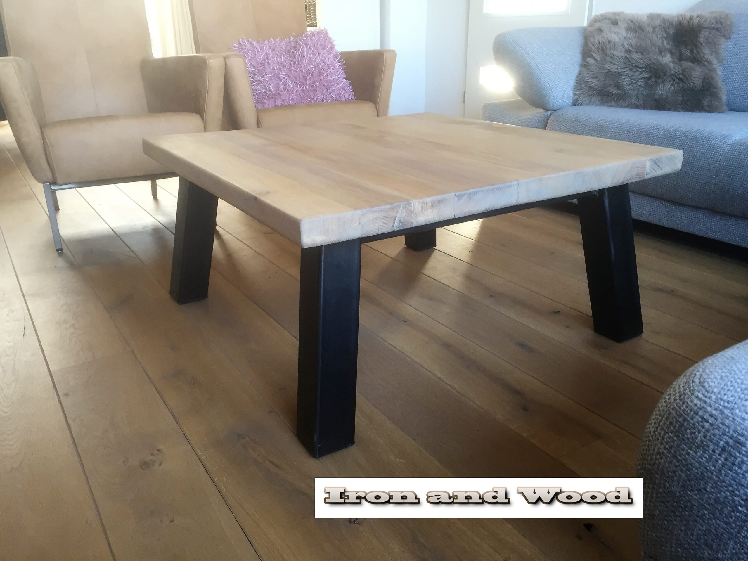 Industriele salontafel "Munchen" - Afbeelding 2