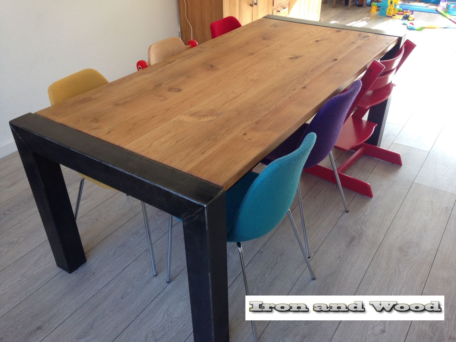 Industriele eettafel "New Jersey" - Afbeelding 4