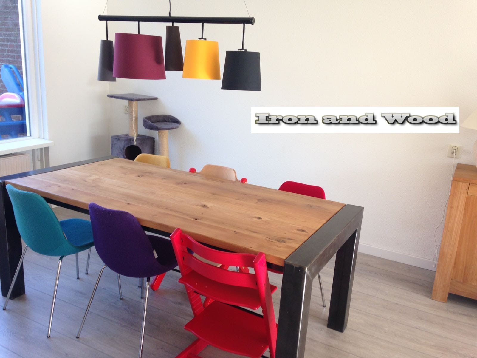 Industriele eettafel "New Jersey" - Afbeelding 5