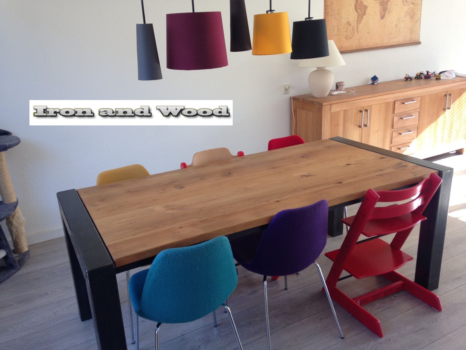 Industriele eettafel "New Jersey" - Afbeelding 6