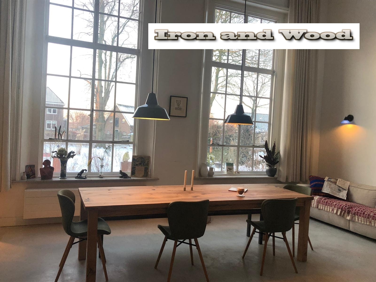 Oud eiken eettafel "Moskou" - Afbeelding 2