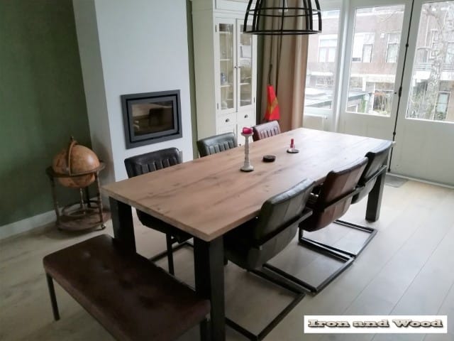Robuuste industriële eettafel "Birmingham" - Afbeelding 2