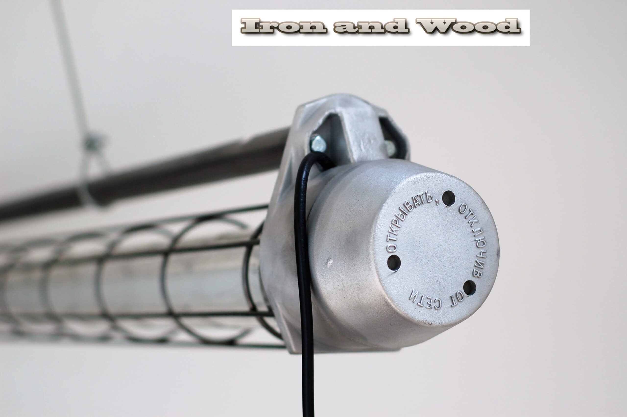 Industriele oude gepolijste TL lamp / kooilamp / TL tube met dimbare led TL - Image 20