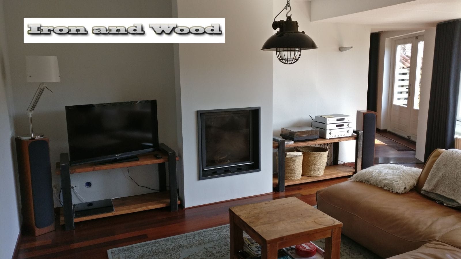 Industrieel tv meubel "Essen" - Afbeelding 4