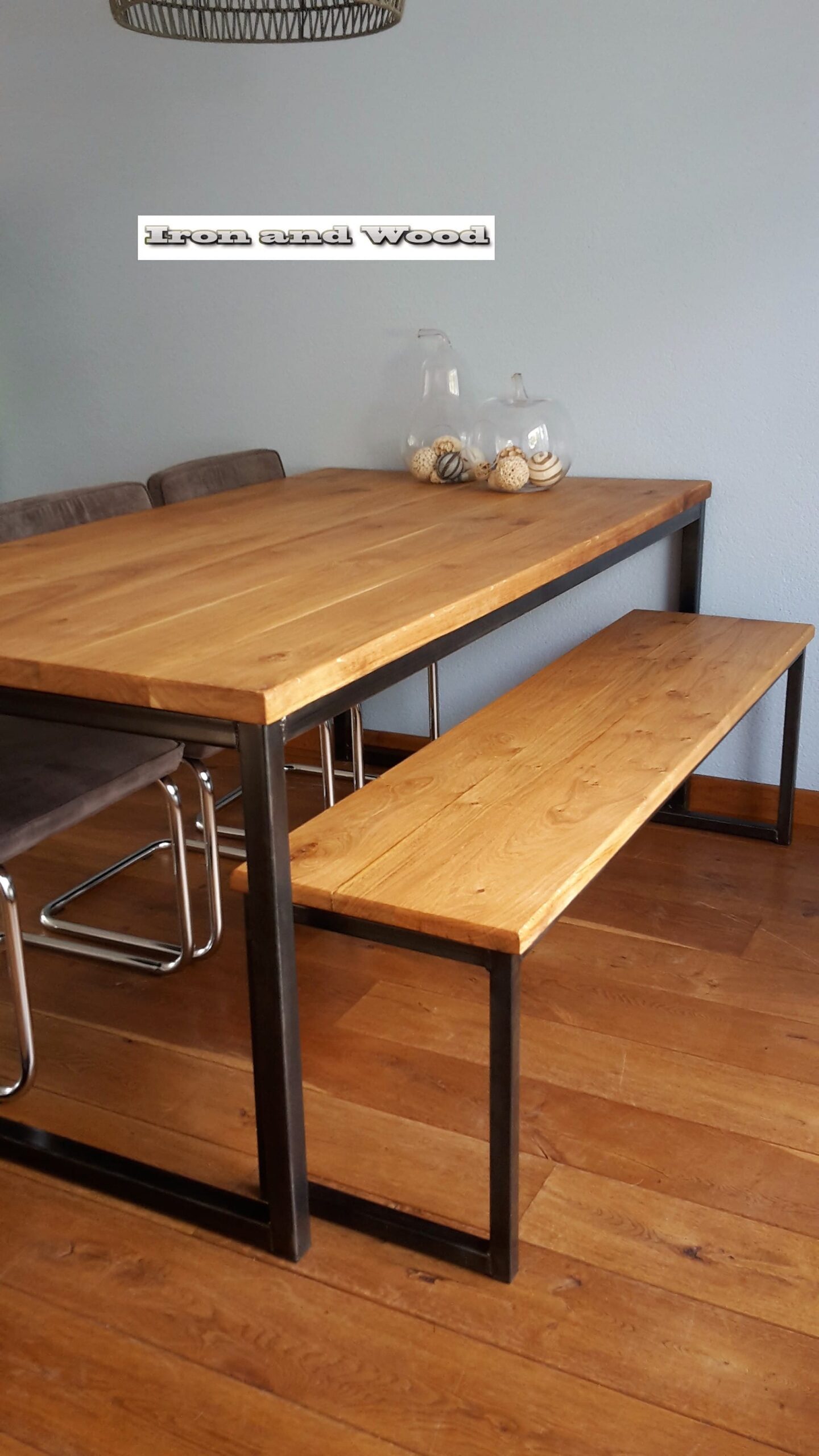 Industriële eettafel "Iowa" - Afbeelding 4