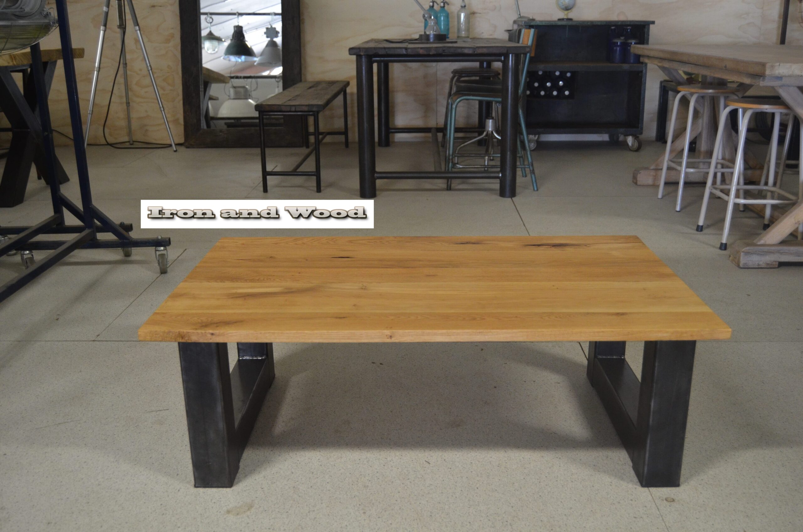 Industriële salontafel "Aken" - Afbeelding 5