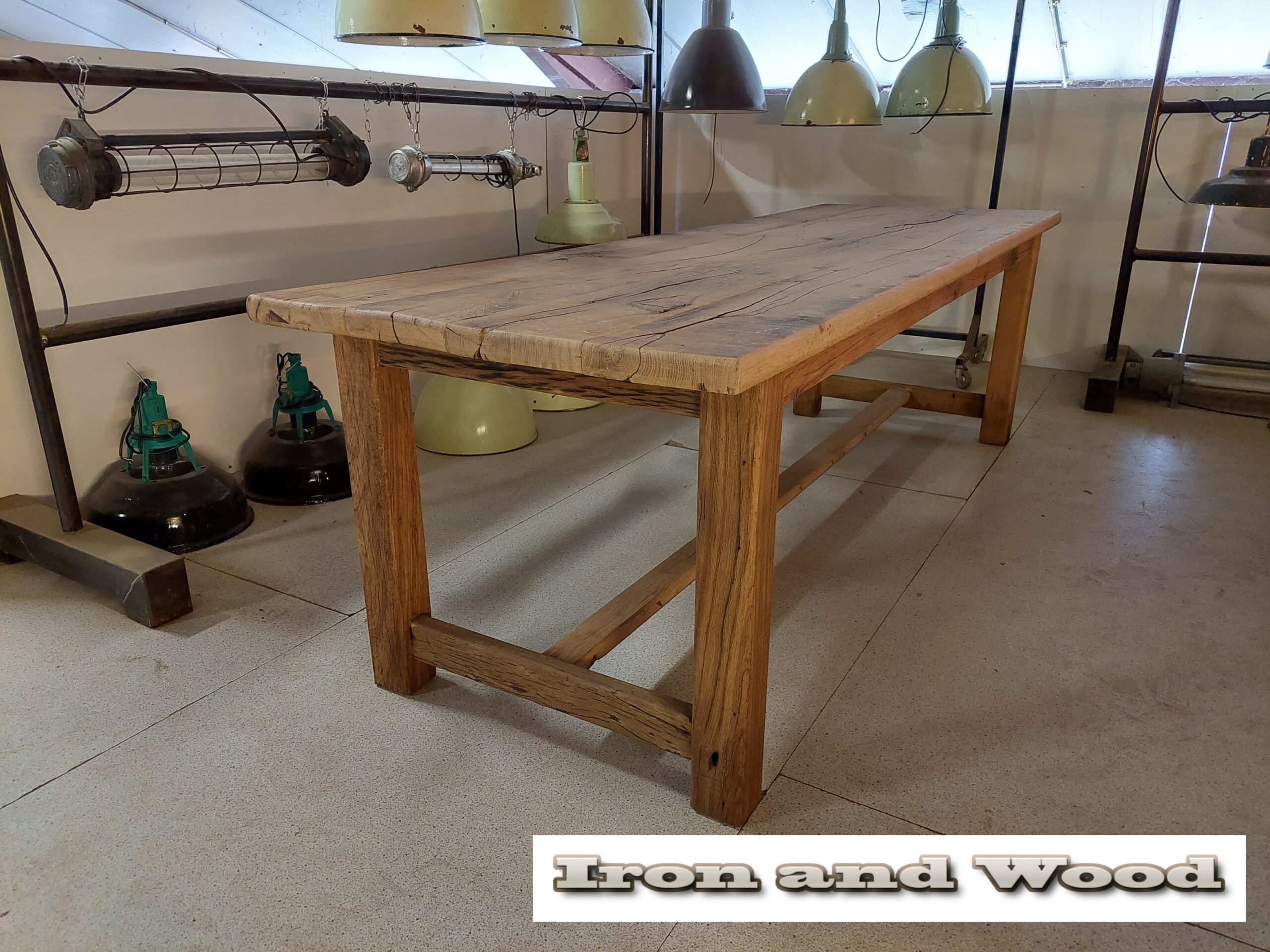 Oud eiken kloostertafel "Stavanger"