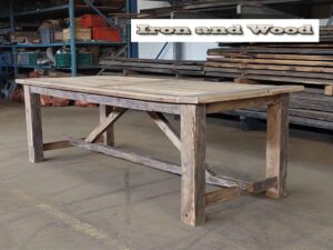 Oud eiken barnwood kloostertafel "Kiev"