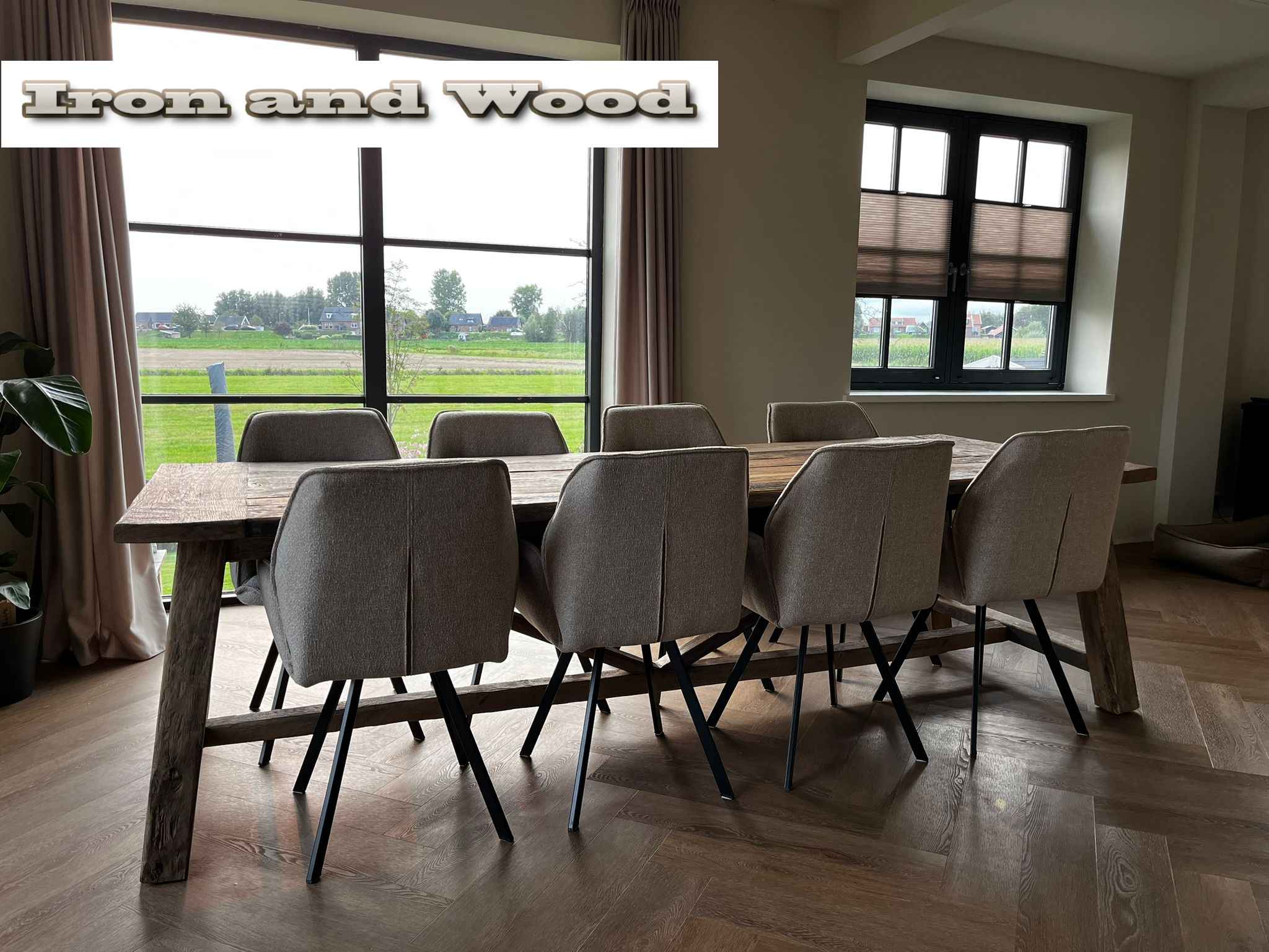 Eiken barnwood kloostertafel "Leningrad"