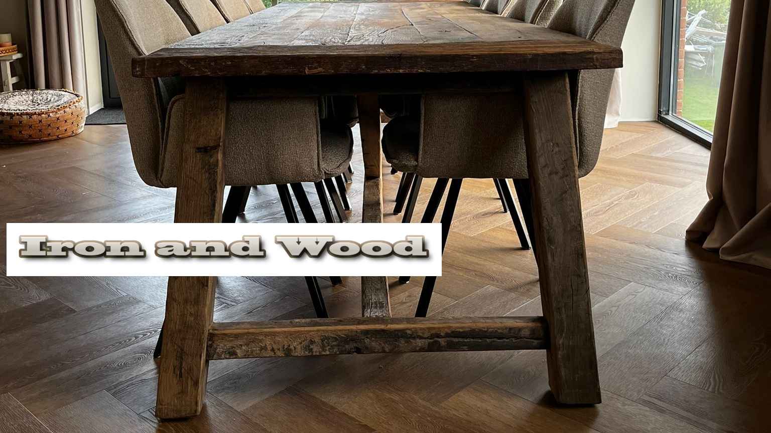 Eiken barnwood kloostertafel "Leningrad" - Afbeelding 12