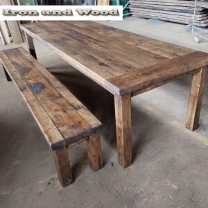 Oud eiken eettafel  "Odense"