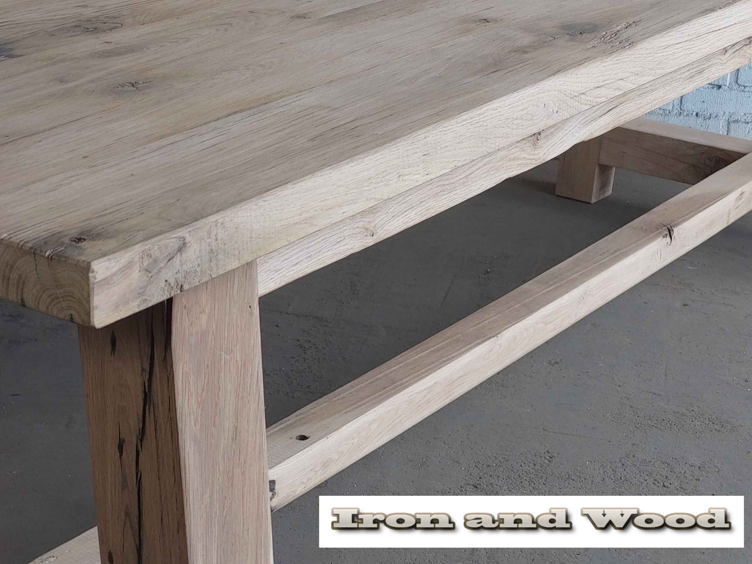 Oud eiken kloostertafel "Warschau" - Afbeelding 13