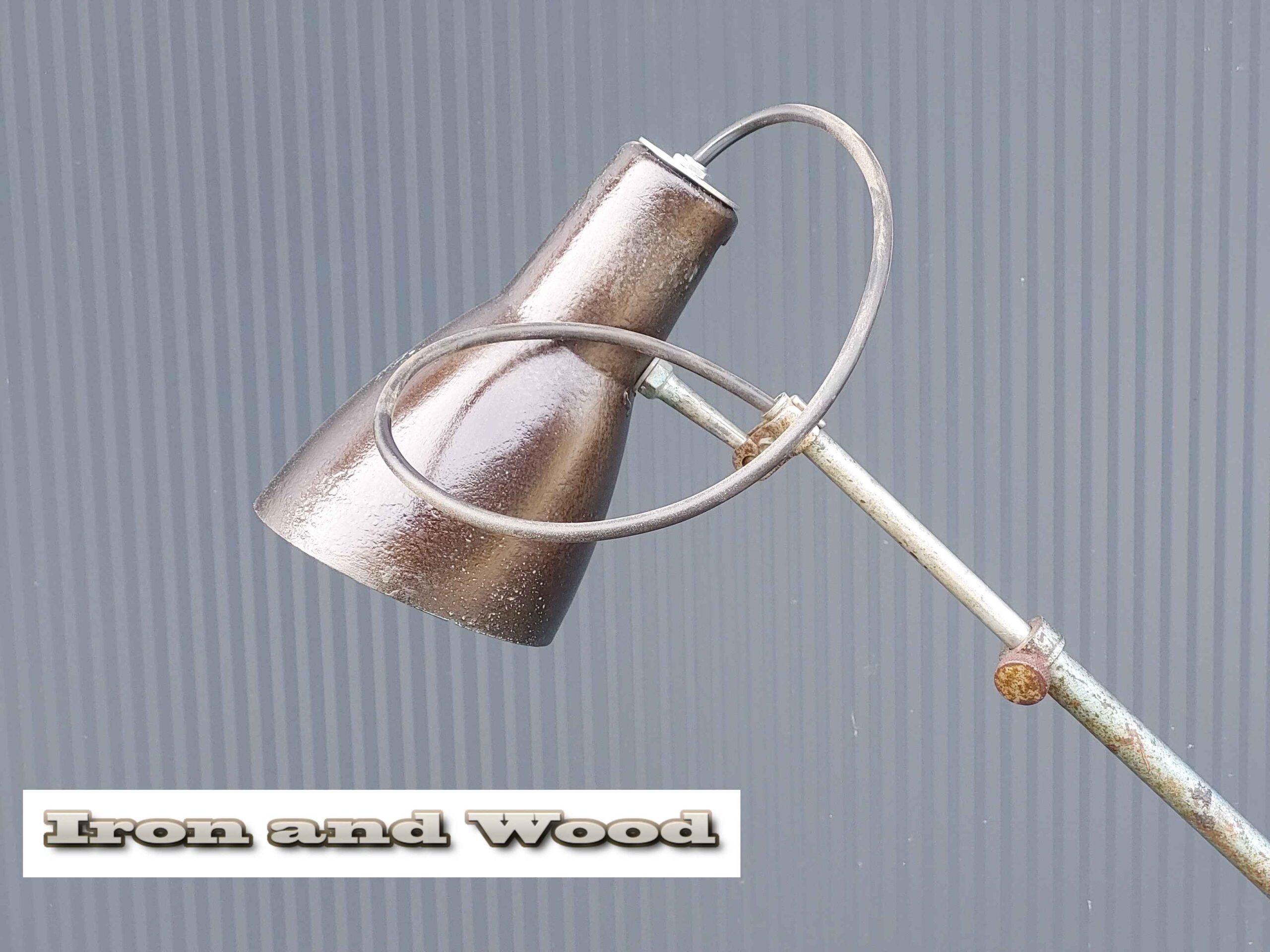 Oude zwart/ groene Lumina breveté bureaulamp / werkplaatslamp - Afbeelding 8
