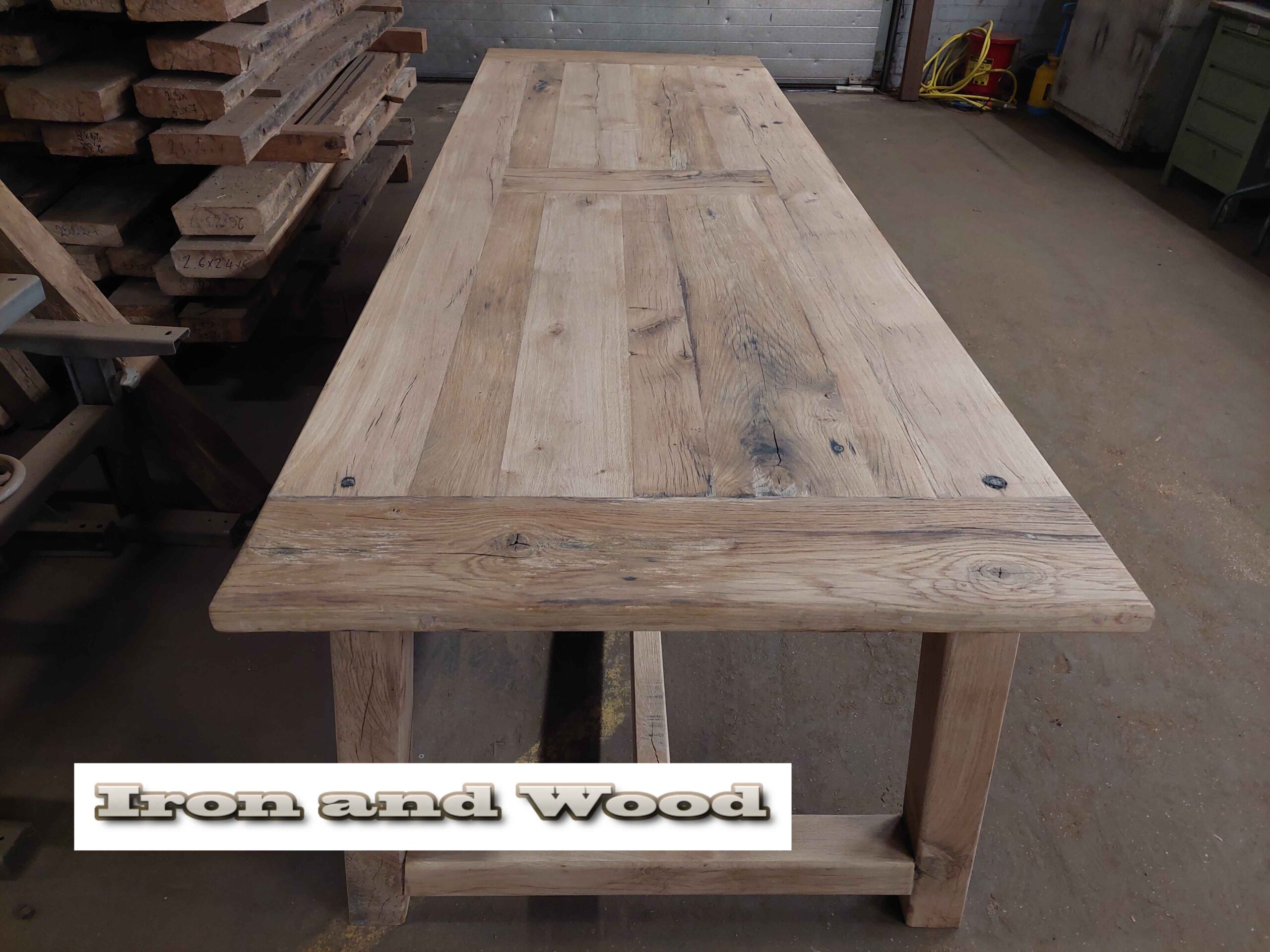 Oud eiken kloostertafel "Gotenburg" - Afbeelding 2